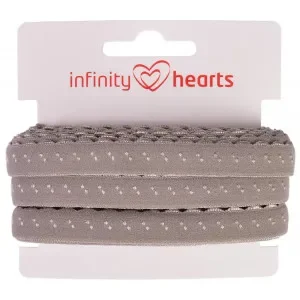 Infinity Hearts Vikresår Spets 22/11mm 017 Grå – 5m Premium