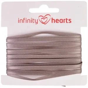 Infinity Hearts Satinband Dubbelsidig 3mm 017 Grå – 5m Utförsäljning