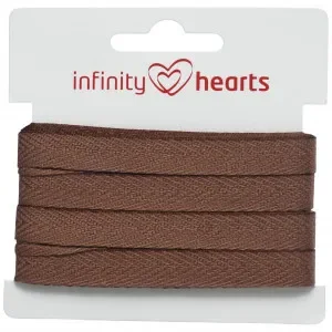 Infinity Hearts Bomullsband Fiskbensvävt 10mm 06 Brun – 5m Handla nu