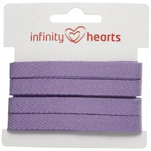 Infinity Hearts Bomullsband Fiskbensvävt 10mm 29 Lila – 5m Kampanjpris