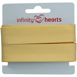 Infinity Hearts Kantband/Snedslå Bomull 40/20mm 56 Pastellgul – 5m Rabatt