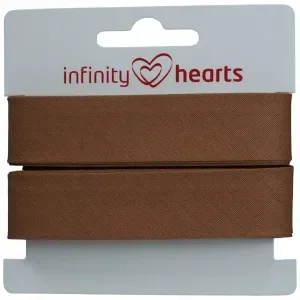 Expressleverans Infinity Hearts Kantband/Snedslå Bomull 40/20mm 31 Mellanbrun – 5m