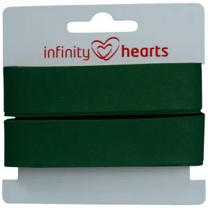 Kampanj Infinity Hearts Kantband/Snedslå Bomull 40/20mm 82 Grön – 5m