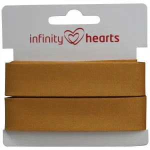 Rabatt Infinity Hearts Kantband/Snedslå Bomull 40/20mm 13 Senap – 5m
