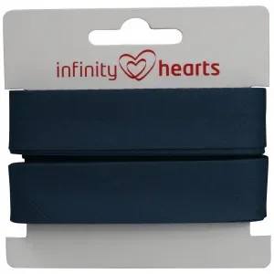 Infinity Hearts Kantband/Snedslå Bomull 40/20mm 89 Petroleum – 5m Snabb frakt