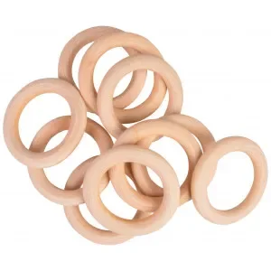 Infinity Hearts Träringar/Gardinringar Trä Runda 50mm – 10 st Reapris