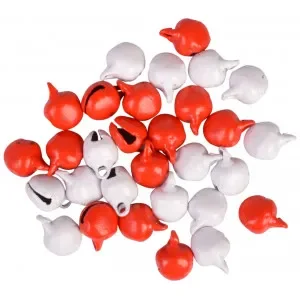 Infinity Hearts Bjällra Metall Röd/Vit 8mm – 30 st Bästa pris