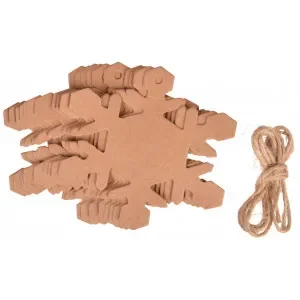 Infinity Hearts Till och Från Kort Snöflinga Kartong Brun 9x9cm – 10 st Rabatter