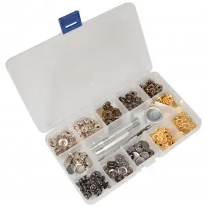 Infinity Hearts Trycknappar i Plastlåda med Verktyg Metall Guld/Svart/Silver/Koppar 12,5mm – 40 st Bästa pris