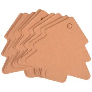 Sänkt pris Infinity Hearts Till och Frånkort Juletræ Karton Brun 5,5x5,5cm – 10 stk