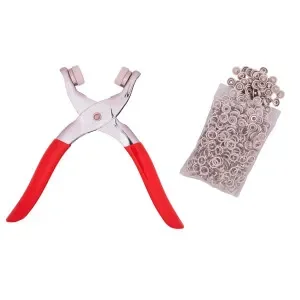 Infinity Hearts Tryckknappar med Verktyg Ring Metall Silver 9,5mm – 100 st Outlet