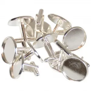 Kundfavorit Infinity Hearts Manchettknapp DIY Järn Silver Ø20mm – 10 st