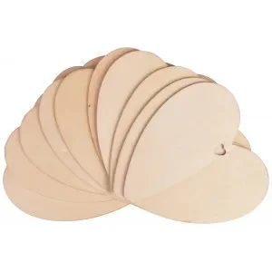 Infinity Hearts Till och Frånkort Hjerte Træ Natur 10x10cm – 10 stk risnedsättning