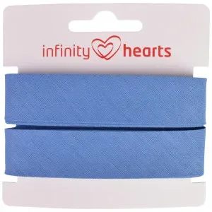 Endast denna vecka Infinity Hearts Kantband/Snedslå Bomull 40/20mm 10 Jeansblå – 5m