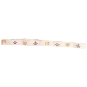 Endast denna vecka Infinity Hearts Tygband/Labelband Kronmotiv 20mm – 3 meter