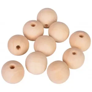Billigare Infinity Hearts Träpärlor Runda 25mm – 10 st