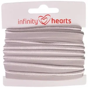 Infinity Hearts Passpoalband Stretch 10mm 012 Grå – 5m Kundfavorit