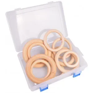 Lägg i varukorgen Infinity Hearts Träringar/Gardinringar Trä i plastlåda Runda 60-100mm – 10 st