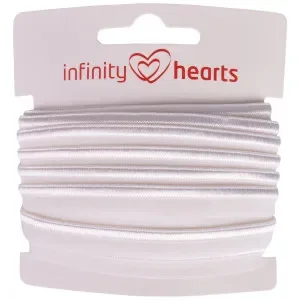 Rabatter Infinity Hearts Passpoalband Stretch 10mm 029 Vit – 5m