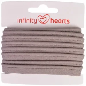 Rabatter Infinity Hearts Passpoalband Bomull 11mm 19 Grå – 5m