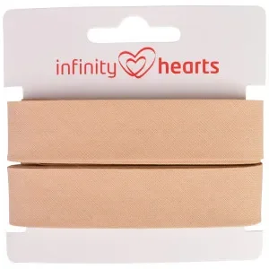 Extra rabatt Infinity Hearts Kantband/Snedslå Bomull 40/20mm 50 Beige – 5m