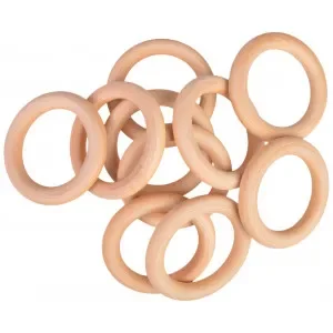 Billigare Infinity Hearts Träringar/Gardinringar Trä Runda 100mm – 10 st