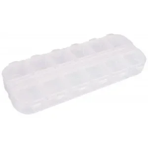 Erbjudandepris Infinity Hearts Plastlåda till knappar och tillbehör Transparent 13x5cm – 12 fack