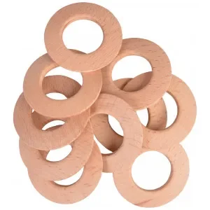 Trygg betalning Infinity Hearts Träringar Tjocka Runda 50mm – 10 st