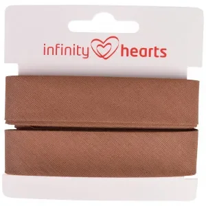 Infinity Hearts Kantband/Snedslå Bomull 40/20mm 16 Brun – 5m Sänkt pris