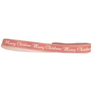 Infinity Hearts Tygband/Presentsnöre Merry Christmas Röd/Vit 15mm – 3 meter Köp online