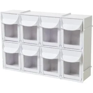 Lågt pris Infinity Hearts Lådsystem/ Förvaringshylla / Lådhylla Plast Vit 8 lådor 30,3x8,7x20,3cm