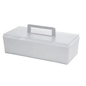 Infinity Hearts Hobby Verktygslåda med Handtag & Lock Plast Vit 32,5x13,5x15,4cm Rabatt
