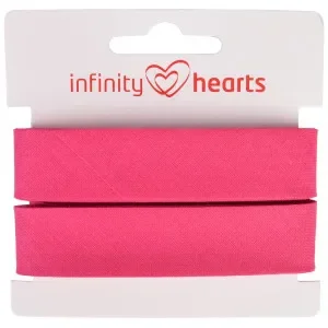 Infinity Hearts Kantband/Snedslå Bomull 40/20mm 95 Fuchsia – 5m Begränsat erbjudande