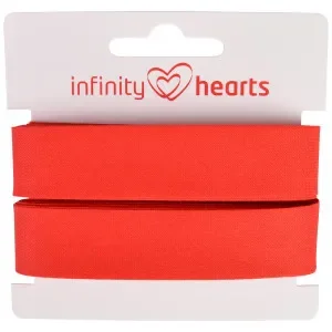 Köp nu Infinity Hearts Kantband/Snedslå Bomull 40/20mm 04 Röd – 5m