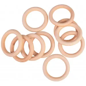 risnedsättning Infinity Hearts Träringar/Gardinringar Trä Runda 70mm – 10 st