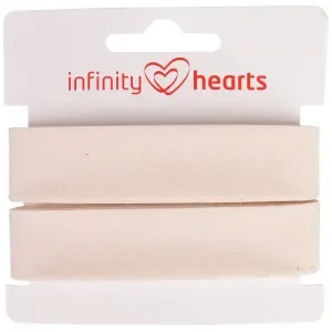 Infinity Hearts Kantband/Snedslå Bomull 40/20mm 00 Natur – 5m Sänkt pris