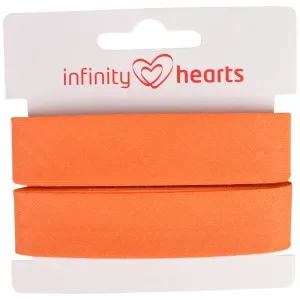 Rabatt Infinity Hearts Kantband/Snedslå Bomull 40/20mm 66 Orange – 5m