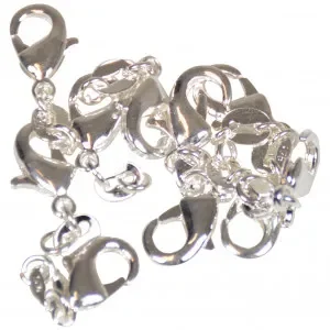 Endast idag Infinity Hearts Karbinhake Metall Silver 5x10mm – 10 st