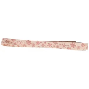 Billig Infinity Hearts Tygband/Presentsnöre Ass. Snöflinga Röd 15mm – 3 meter