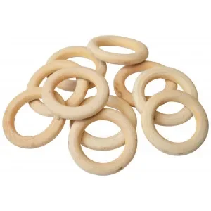 Infinity Hearts Träringar / Gardinringar Trä Rund 40mm – 10 st. Bästa pris