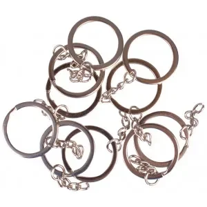 Nedsatt pris Infinity Hearts Nyckelring med Kedja Silverfärgad 28mm – 10 st.