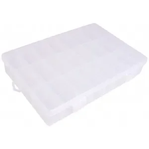 Begränsat erbjudande Infinity Hearts Plastlåda till knappar och tillbehör Transparent 19,5x14cm – 24 fack
