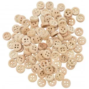 Infinity Hearts knappar trä 8mm – 100 st I lager