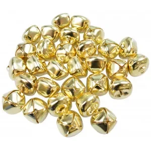 Infinity Hearts Bjällra / Skallerklocka 25mm Guld – 30 st Snabb frakt