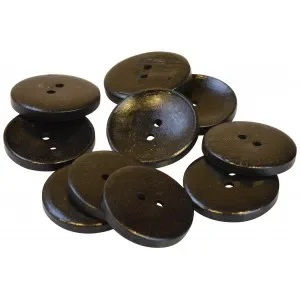Endast denna vecka Infinity Hearts Träknapp Svart 30mm – 10 st.