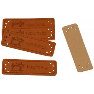 Populär Infinity Hearts Label Läder Hand Made Symaskin 5x1,5cm – 5 st.