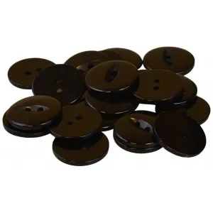 Infinity Hearts Knapp Akryl Svart 19 mm – 20 st Populär