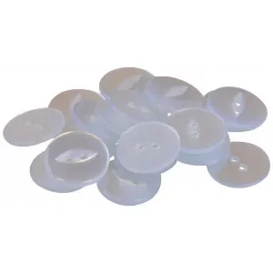 Sänkt pris Infinity Hearts Knapp Akryl Vit 19mm – 20 st.