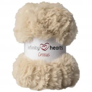 Billig Infinity Hearts Crocus Pälsgarn 11 Sand