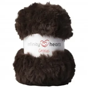 Begränsat erbjudande Infinity Hearts Crocus Pälsgarn 15 Mörkbrun